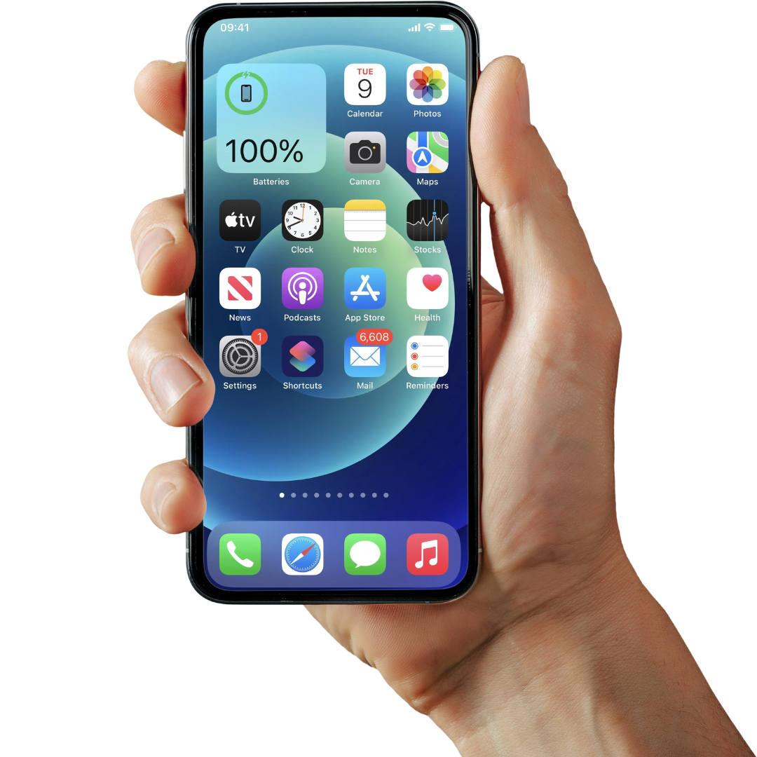 A phone showing the D!NG app interface